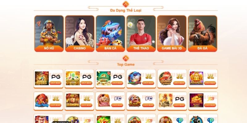 Hệ thống trò chơi đa dạng của GK88